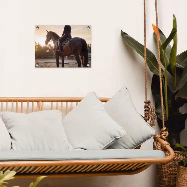 Harmonie - Ruiter - Zon tuinposter los doek klein -sfeer7