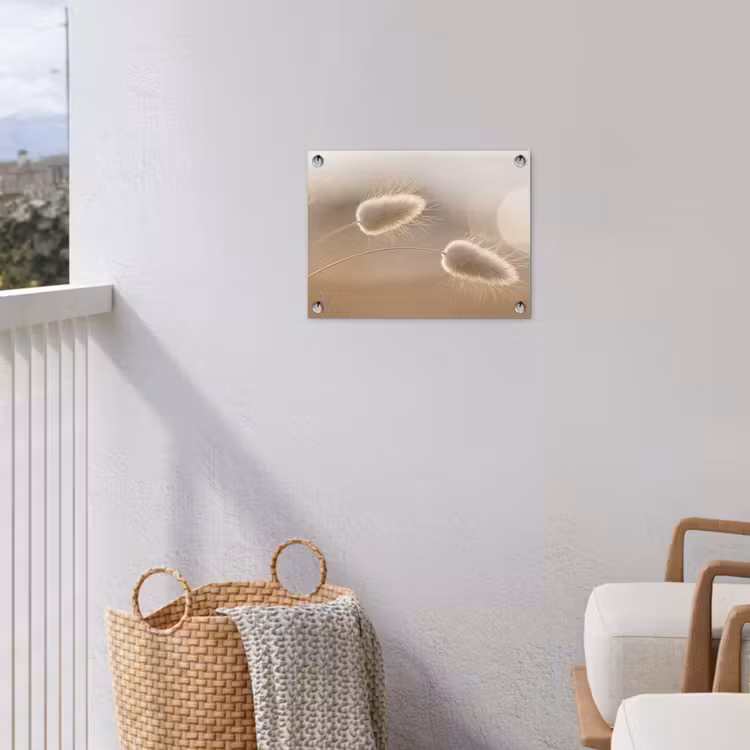 Hazestaartgras - Graanharen - Zonlicht tuinposter los doek klein -sfeer8
