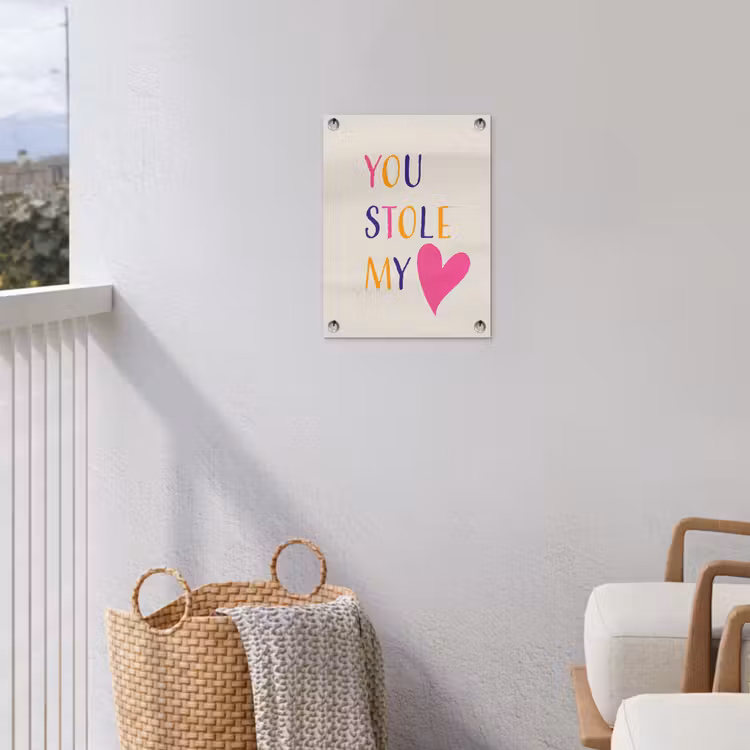 Hart - Valentijn - Tekst tuinposter los doek klein -sfeer8