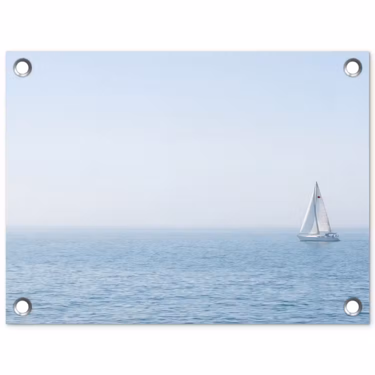 Horizon - Zeilboot - Zee tuinposter los doek klein -3d