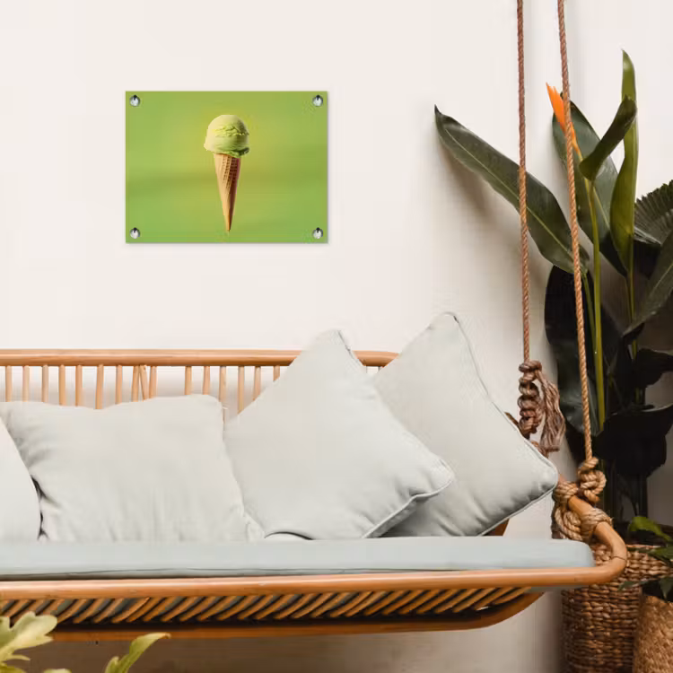 Hoorntje - Schepijs - Groen tuinposter los doek klein -sfeer7