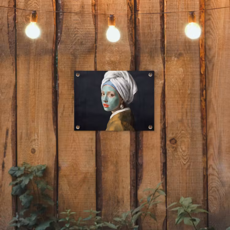 Iconisch - Modern - Kleurrijk tuinposter los doek klein -sfeer1