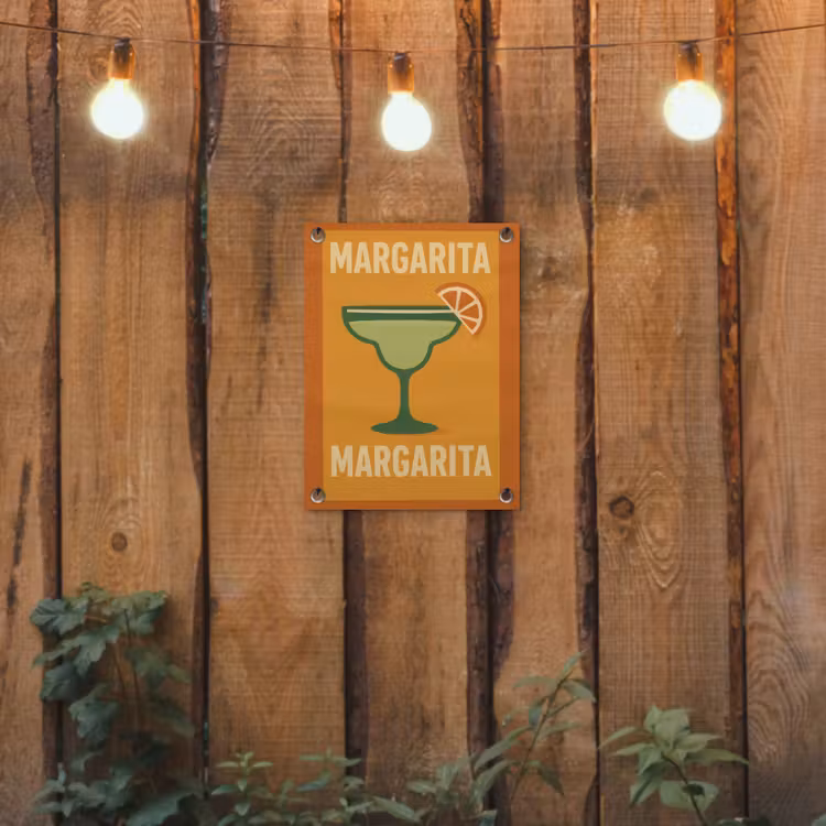 Illustratie - Margarita - Sinaasappelschijf - Oranje tuinposter los doek klein -sfeer1