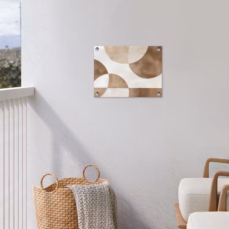 Snijdende cirkels - Overlappende vlakken tuinposter los doek klein -sfeer8