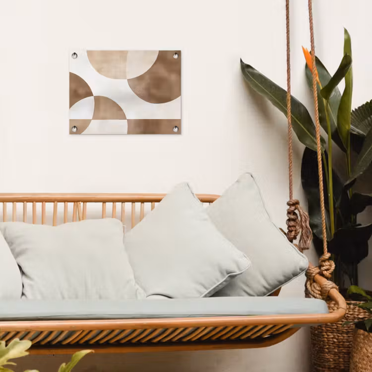 Snijdende cirkels - Overlappende vlakken tuinposter los doek klein -sfeer7