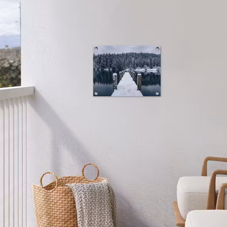 Steiger - Meer - Sneeuw - Bergen - Rustgevend tuinposter los doek klein -sfeer8