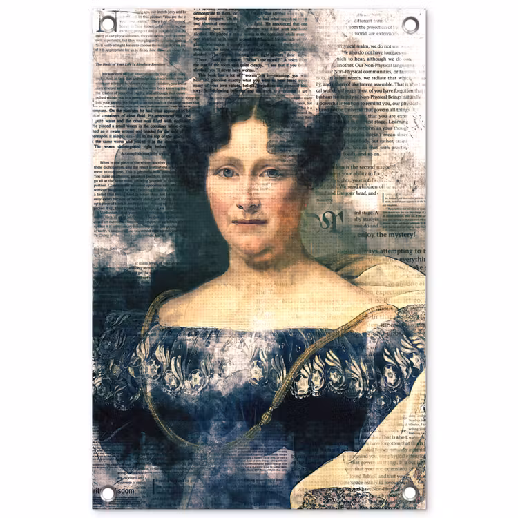 Johanna Henriette Engelen - Dubois Drahonet - Krant tuinposter los doek klein -3d