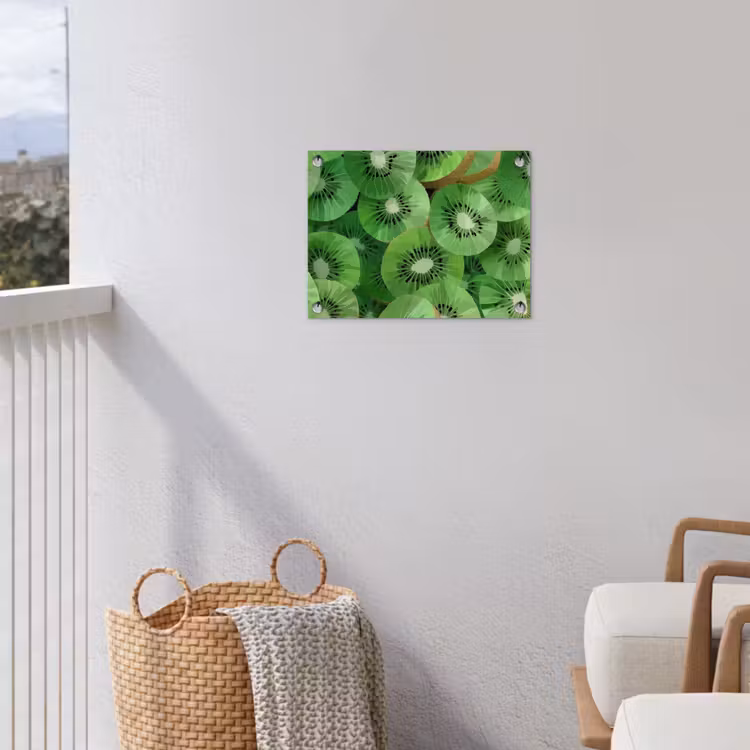 Kiwi - Groen - Pitten tuinposter los doek klein -sfeer8