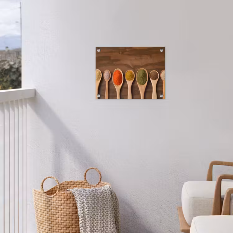 Pollepel - Kruiden - Eten - Specerijen - Tafel tuinposter los doek klein -sfeer8