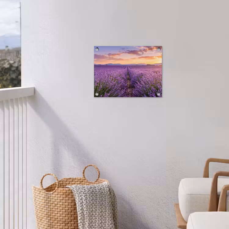 Lavendel - Veld - Natuur - Paars tuinposter los doek klein -sfeer8