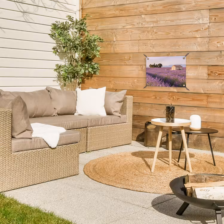 Lavendel - Landschap - Sereen - Paars tuinposter los doek klein -sfeer4