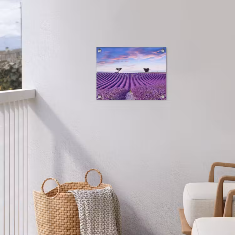 Lavendel - Natuur - Paars - Bomen - Bloemen tuinposter los doek klein -sfeer8