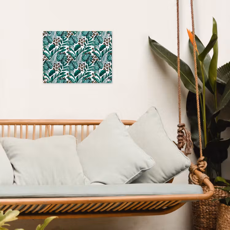 Bladeren - Tropisch - Jungle tuinposter los doek klein -sfeer7