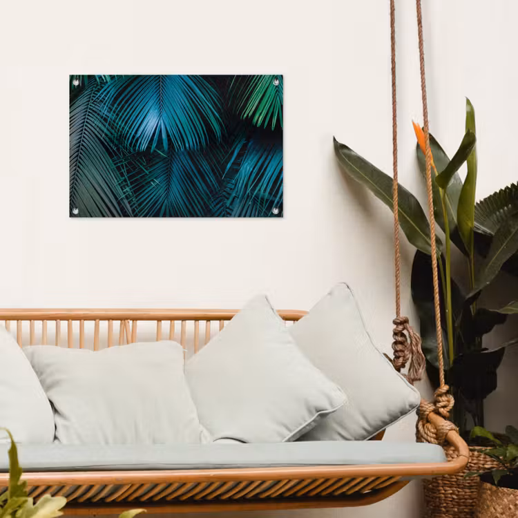 Bladeren - Tropisch - Jungle tuinposter los doek klein -sfeer7