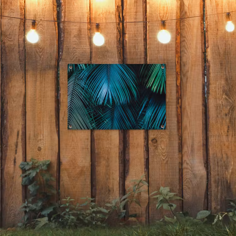 Bladeren - Tropisch - Jungle - Natuur tuinposter los doek klein -sfeer1