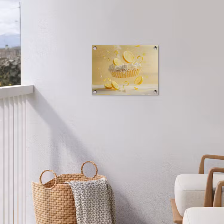Citroen - Taart - Eten - Geel tuinposter los doek klein -sfeer8