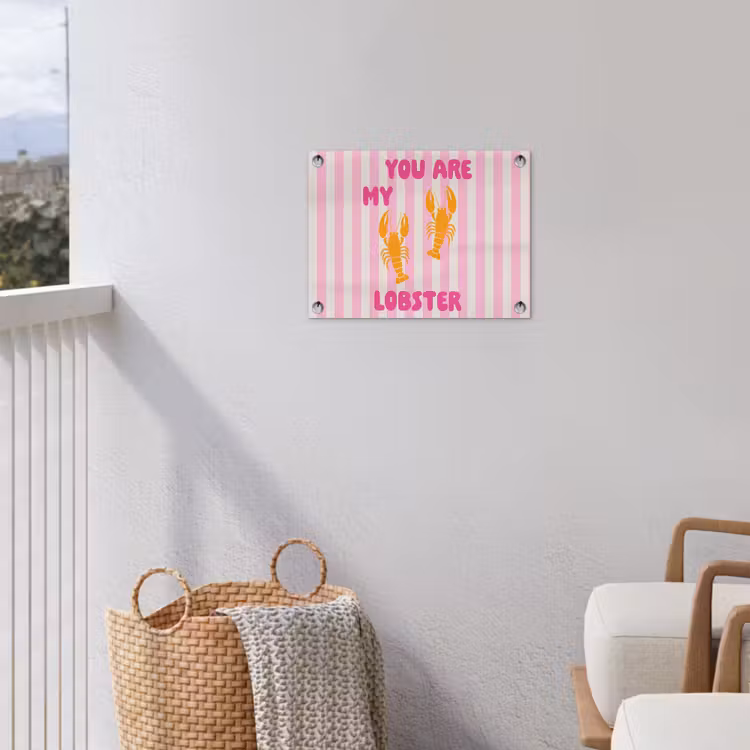 Lobster - Love - Valentijn tuinposter los doek klein -sfeer8