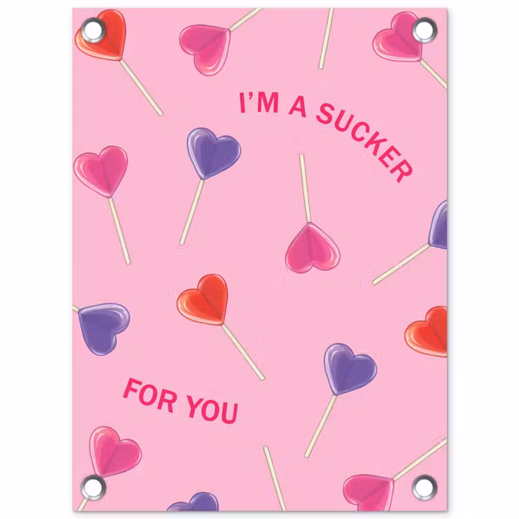 Lolly - Valentijn - Illustratie - Snoep tuinposter los doek klein -3d