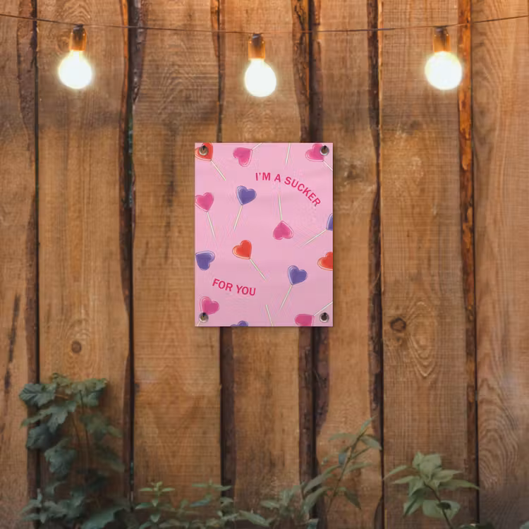 Lolly - Valentijn - Illustratie - Snoep tuinposter los doek klein -sfeer1