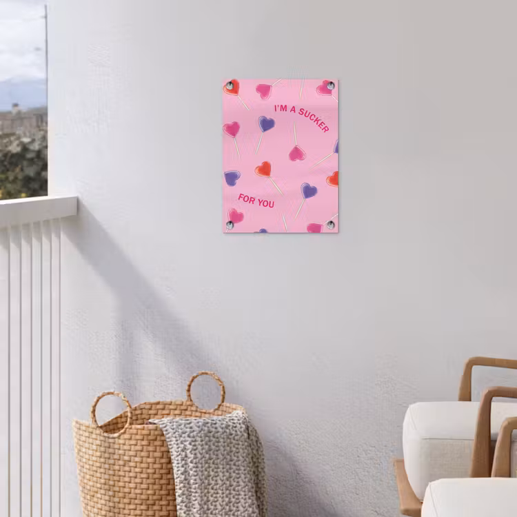 Lolly - Valentijn - Illustratie - Snoep tuinposter los doek klein -sfeer8