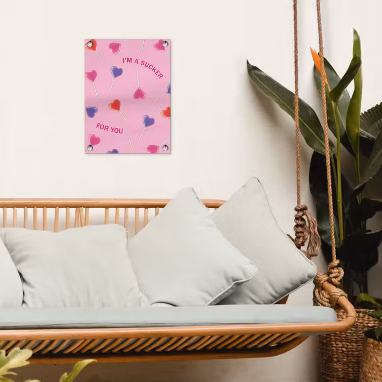 Lolly - Valentijn - Illustratie - Snoep tuinposter los doek klein -sfeer7