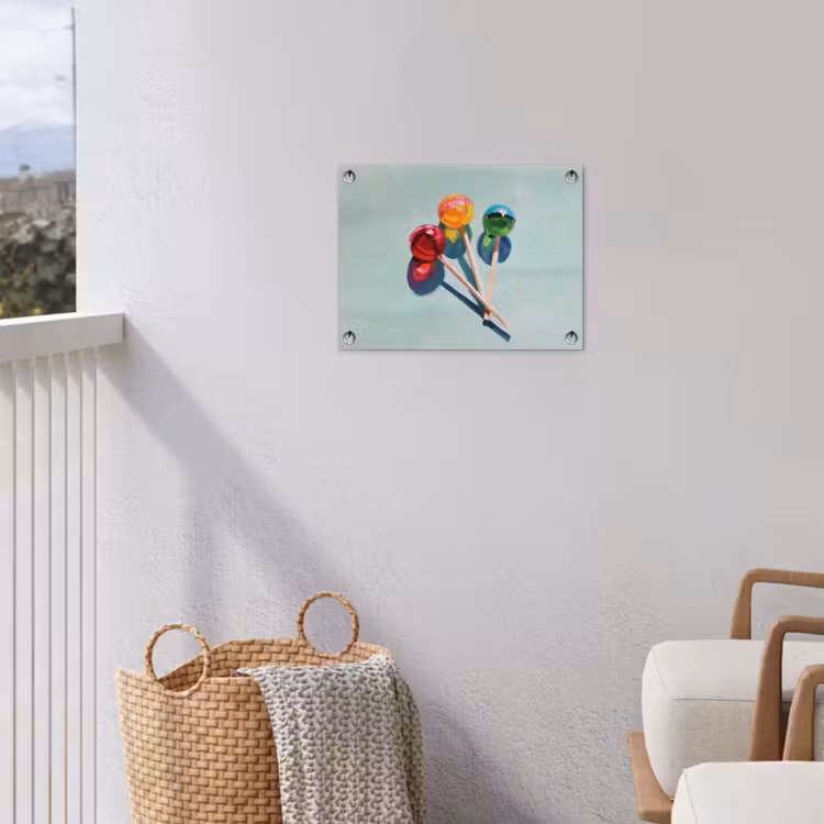 Lollys - Schaduw - Drie - Blauw tuinposter los doek klein -sfeer8