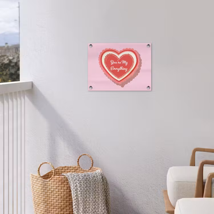 Liefde - Hart - Valentijn tuinposter los doek klein -sfeer8