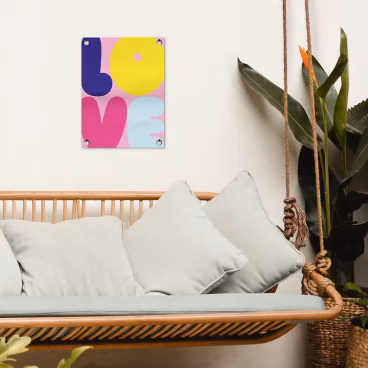 Love - Valentijn - Kleurrijk tuinposter los doek klein -sfeer7