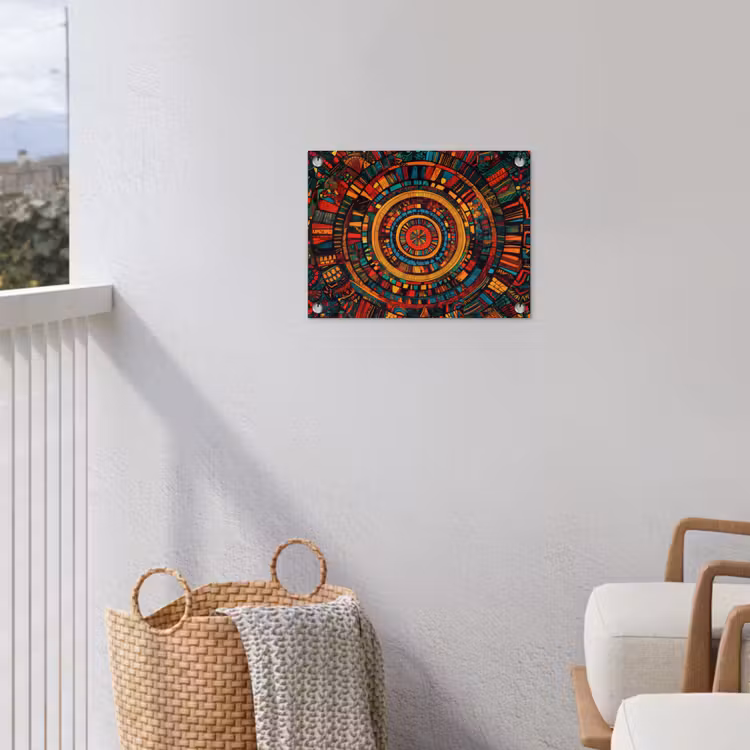 Mandala - Cirkels - Patronen tuinposter los doek klein -sfeer8