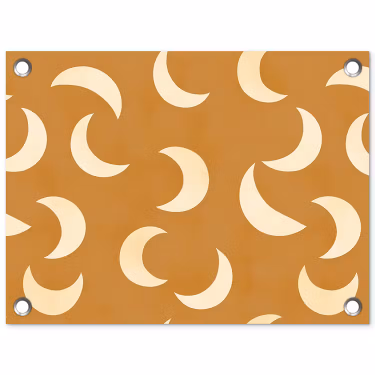 Manen - Patroon - Oker tuinposter los doek klein 239 -3d