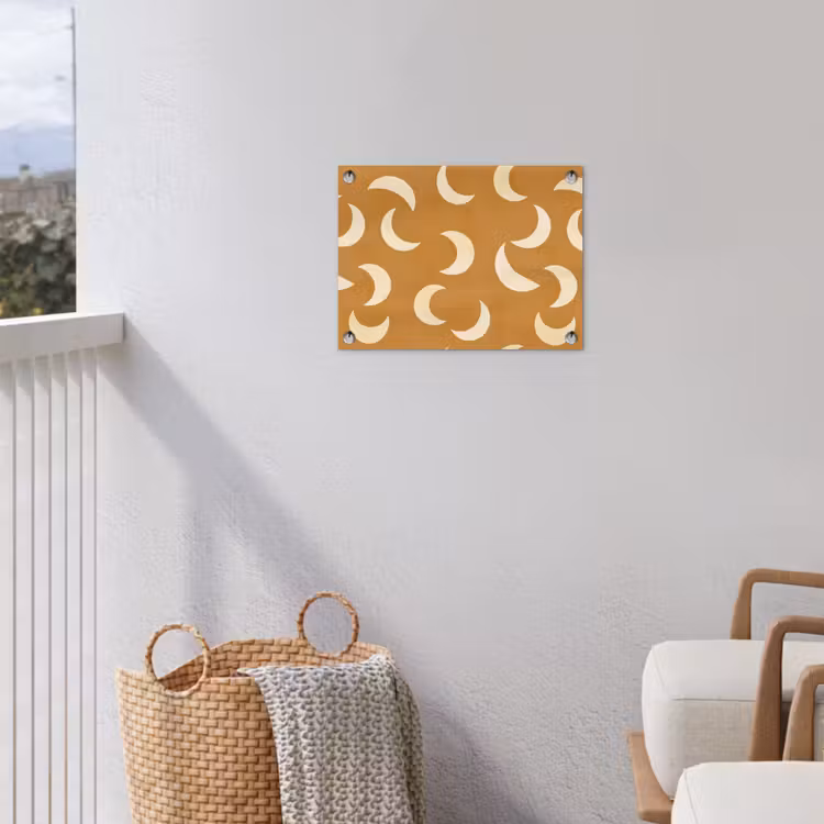Manen - Patroon - Oker tuinposter los doek klein 239 -sfeer8