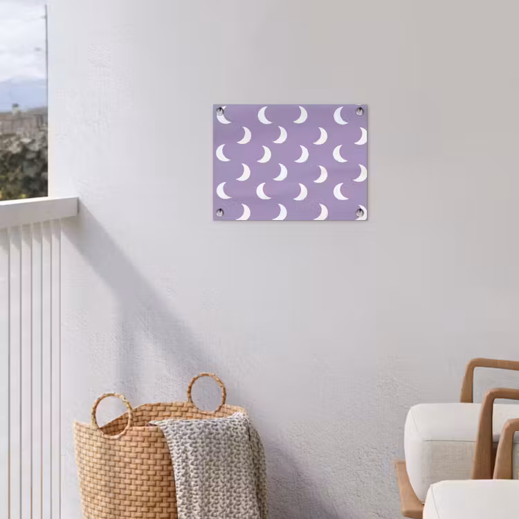 Manen - Patroon - Paars tuinposter los doek klein 239 -sfeer8