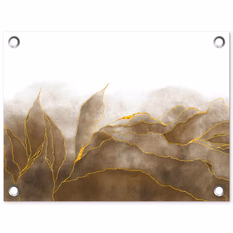Marmer - Goud - Bruin - Textuur - Marmerlook tuinposter los doek klein -3d
