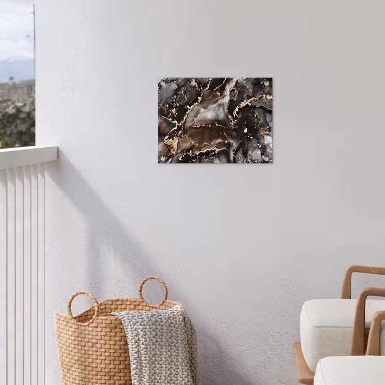 Marmer - Goud - Glitter - Luxe tuinposter los doek klein -sfeer8