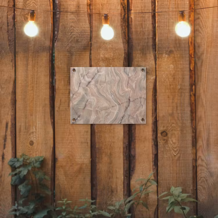 Marmer - Patroon - Abstract - Beige - Groen tuinposter los doek klein -sfeer1