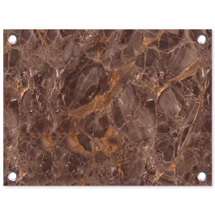 Marmer - Patroon - Natuur - Bruin - Goud tuinposter los doek klein -3d