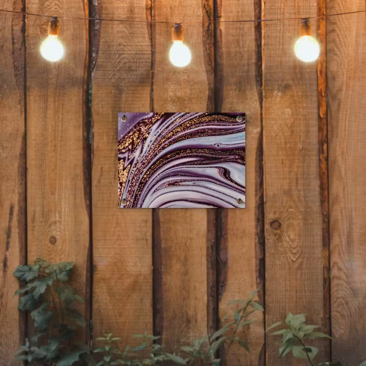 Marmer - Roze - Goud - Glitter - Marmerlook - Luxe tuinposter los doek klein -sfeer1