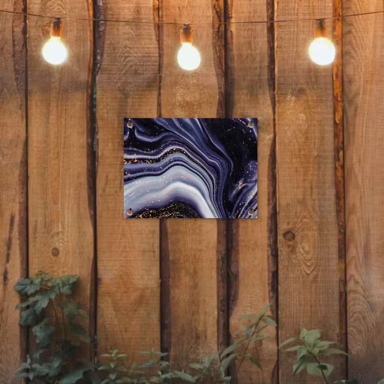 Marmer - Paars - Luxe - Marmerlook - Glitter tuinposter los doek klein -sfeer1