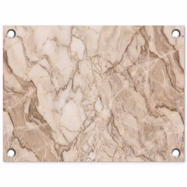 Marmer - Aderen - Textuur - Beige - Modern tuinposter los doek klein -3d