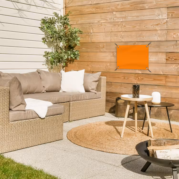 Marigold - Glow - Oranje tuinposter los doek klein 239 -sfeer4