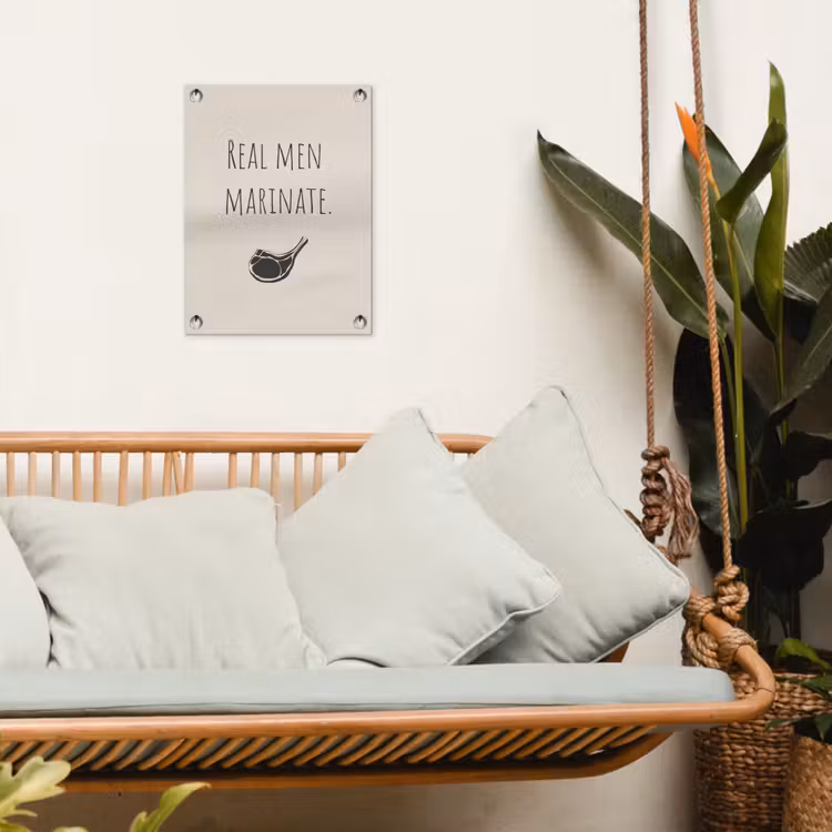 Vlees - Minimalistisch - Beige - Quote tuinposter los doek klein -sfeer7