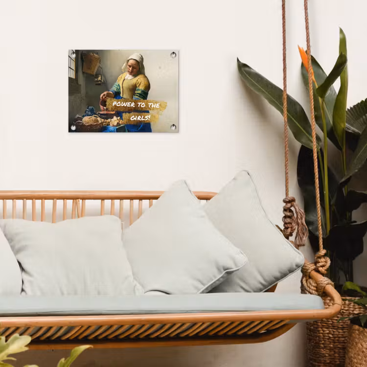 Melkmeisje - Goud - Quotes - Schilderij - Oude meesters tuinposter los doek klein -sfeer7