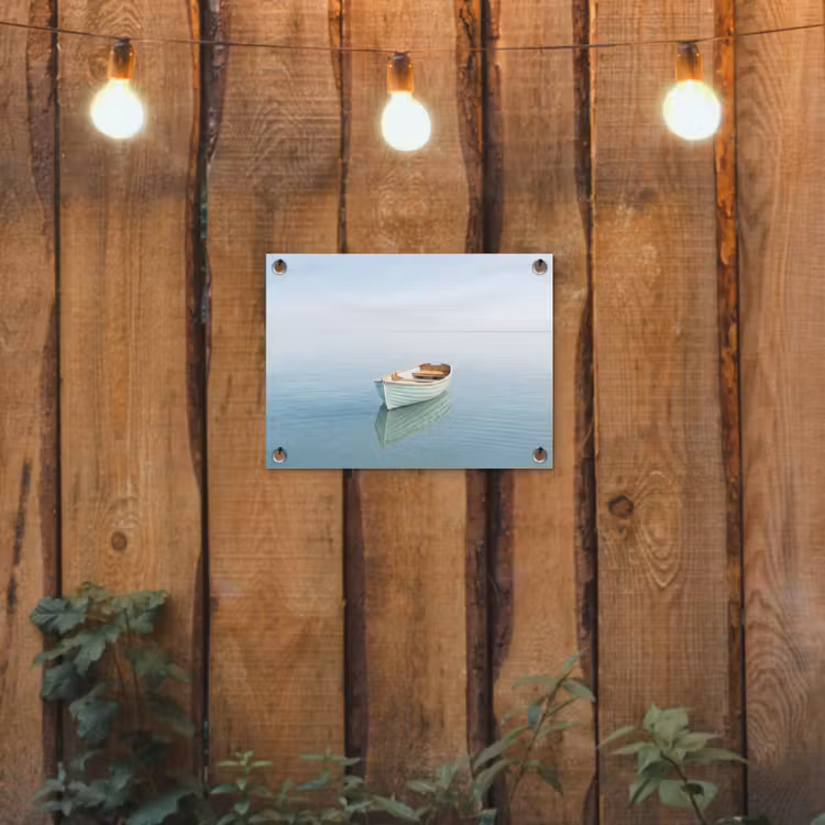 Minimalistisch - Boot - Zee tuinposter los doek klein -sfeer1