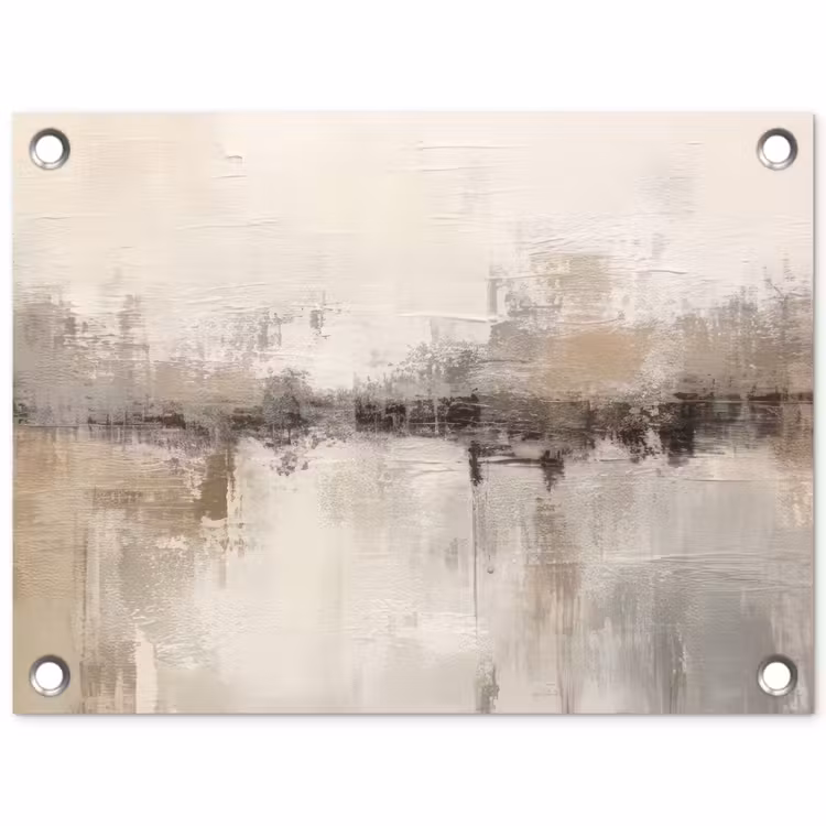 Moderne kunst - Abstract - Beige tuinposter los doek klein -3d