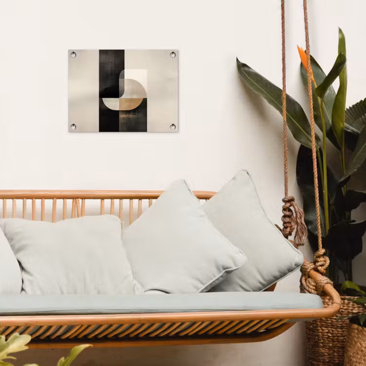 Modern - Vierkant - Vormen tuinposter los doek klein -sfeer7