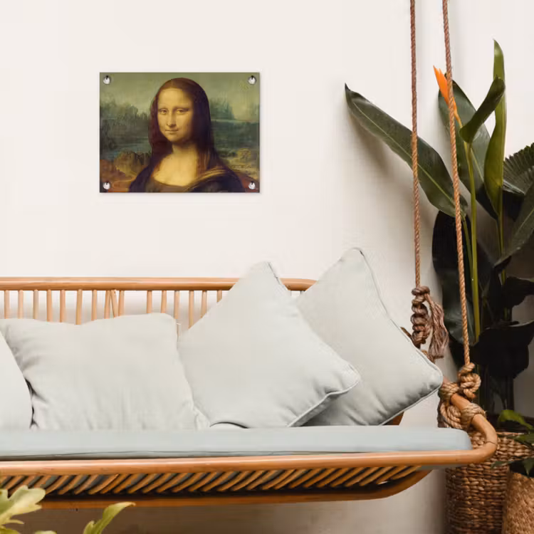 Mona Lisa - Leonardo da Vinci tuinposter los doek klein -sfeer7