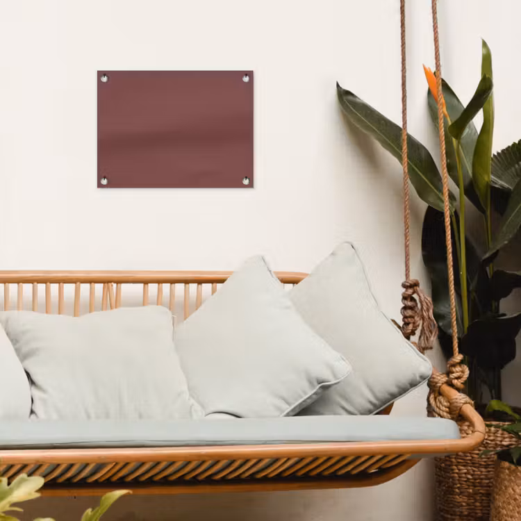 Muted - Raisin - Rood tuinposter los doek klein 239 -sfeer7