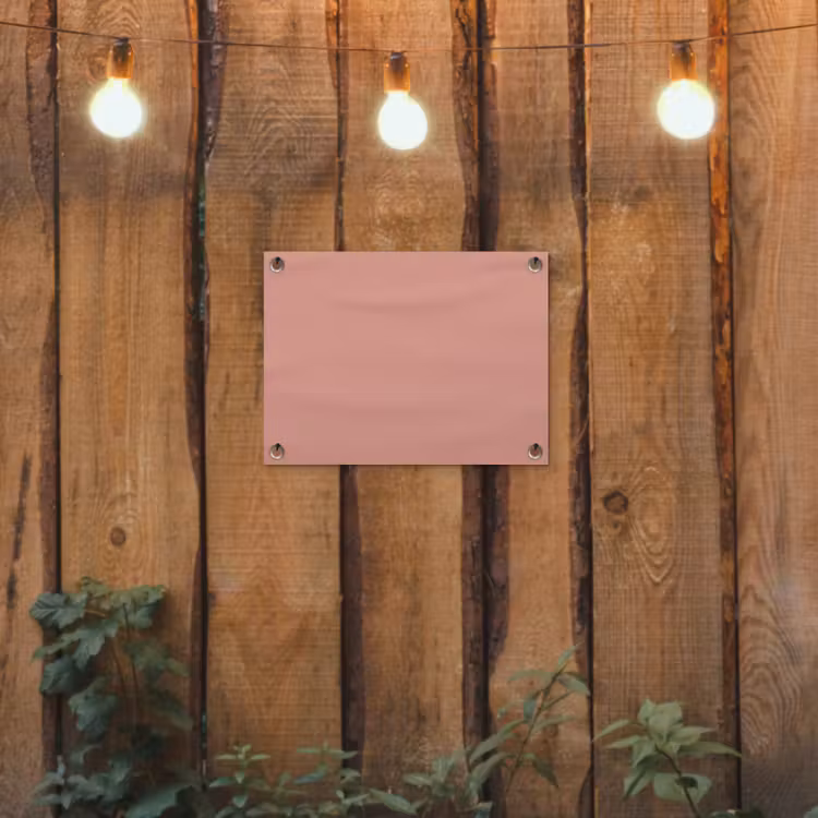 Muted - Salmon - Koraal tuinposter los doek klein 239 -sfeer1