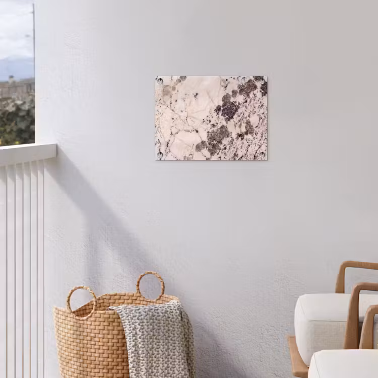 Natuursteen - Patroon - Abstract - Beige - Grijs tuinposter los doek klein -sfeer8