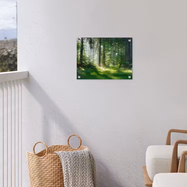 Natuur - Bomen - Bos - Groen - Zon - Gras - Planten tuinposter los doek klein -sfeer8